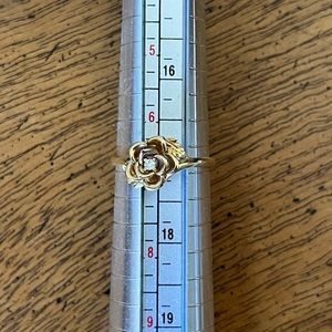 14K Gold and Diamond Ring Rose